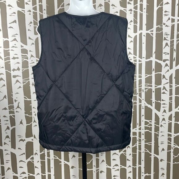 Socialite Diamond Pattern Quilted Lightweight Zip Front Vest / Liner S/M Black - Picture 3 of 7